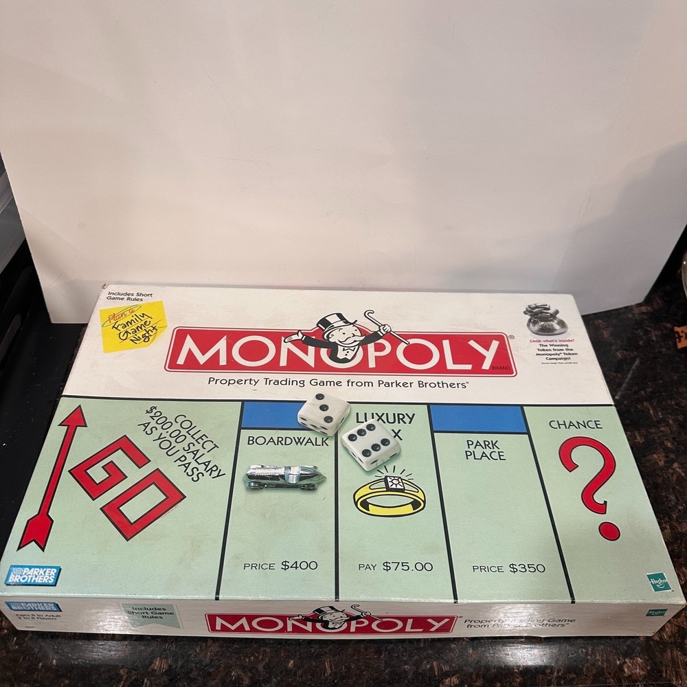Monopoly Board Game Parker Brothers Classic Property Trading Complete Tokens VTG